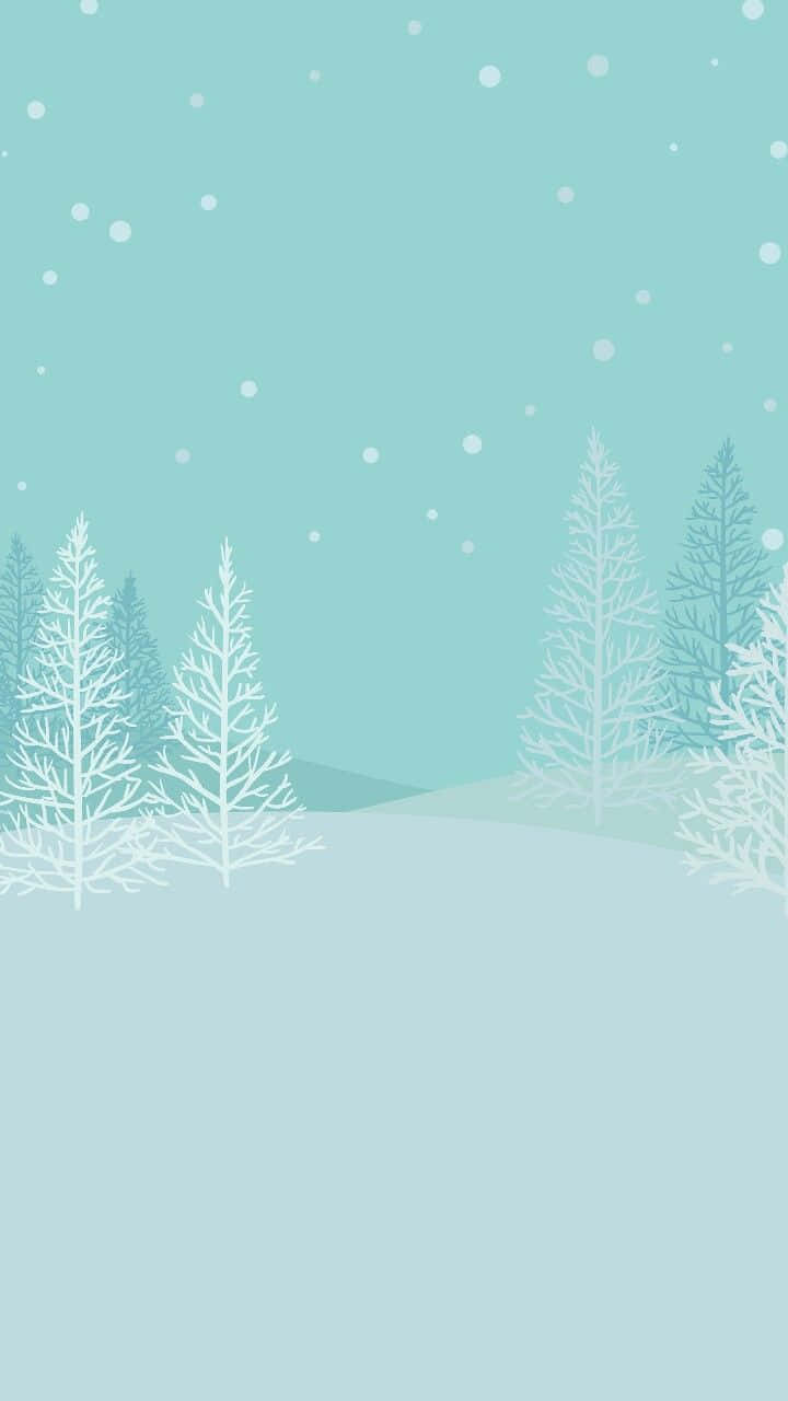 Serene Winter Landscape Minimalist Art.jpg Wallpaper