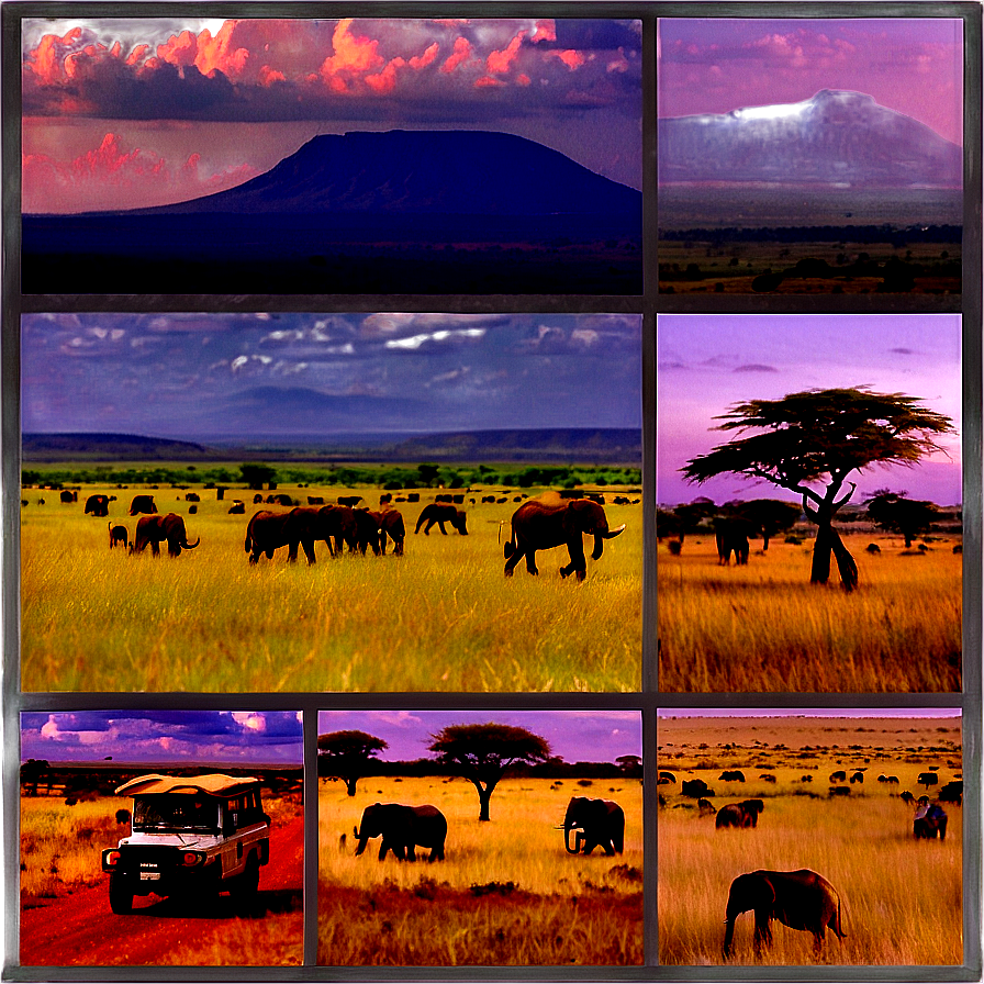 Serengeti Safari Landscape Png 06122024 PNG