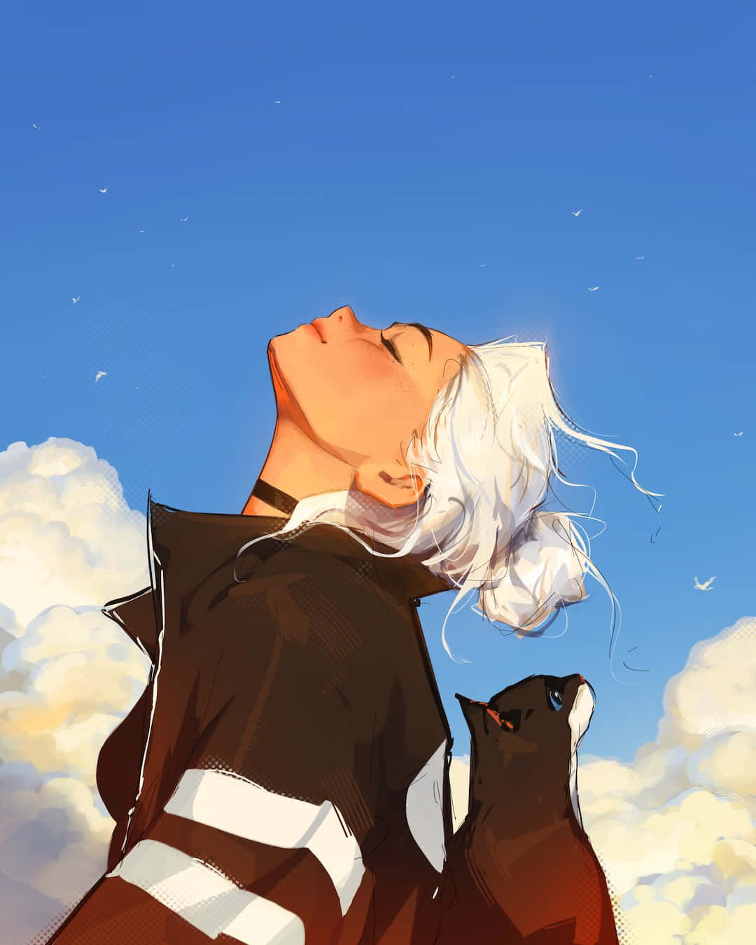 Serenity_ Above_ Clouds_ Anime_ Art.jpg Wallpaper