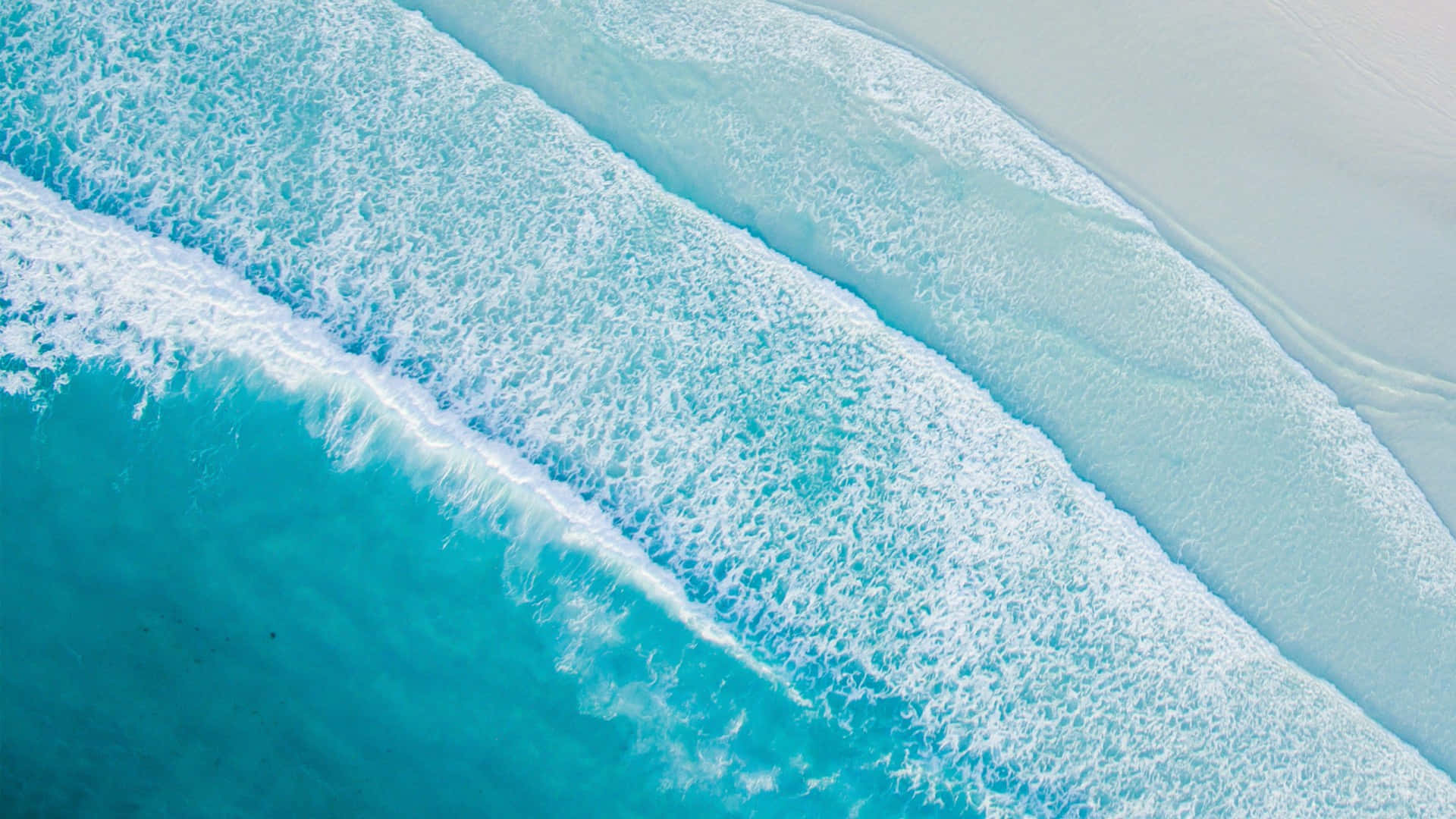 Serenity Blue Waves Aerial View Wallpaper