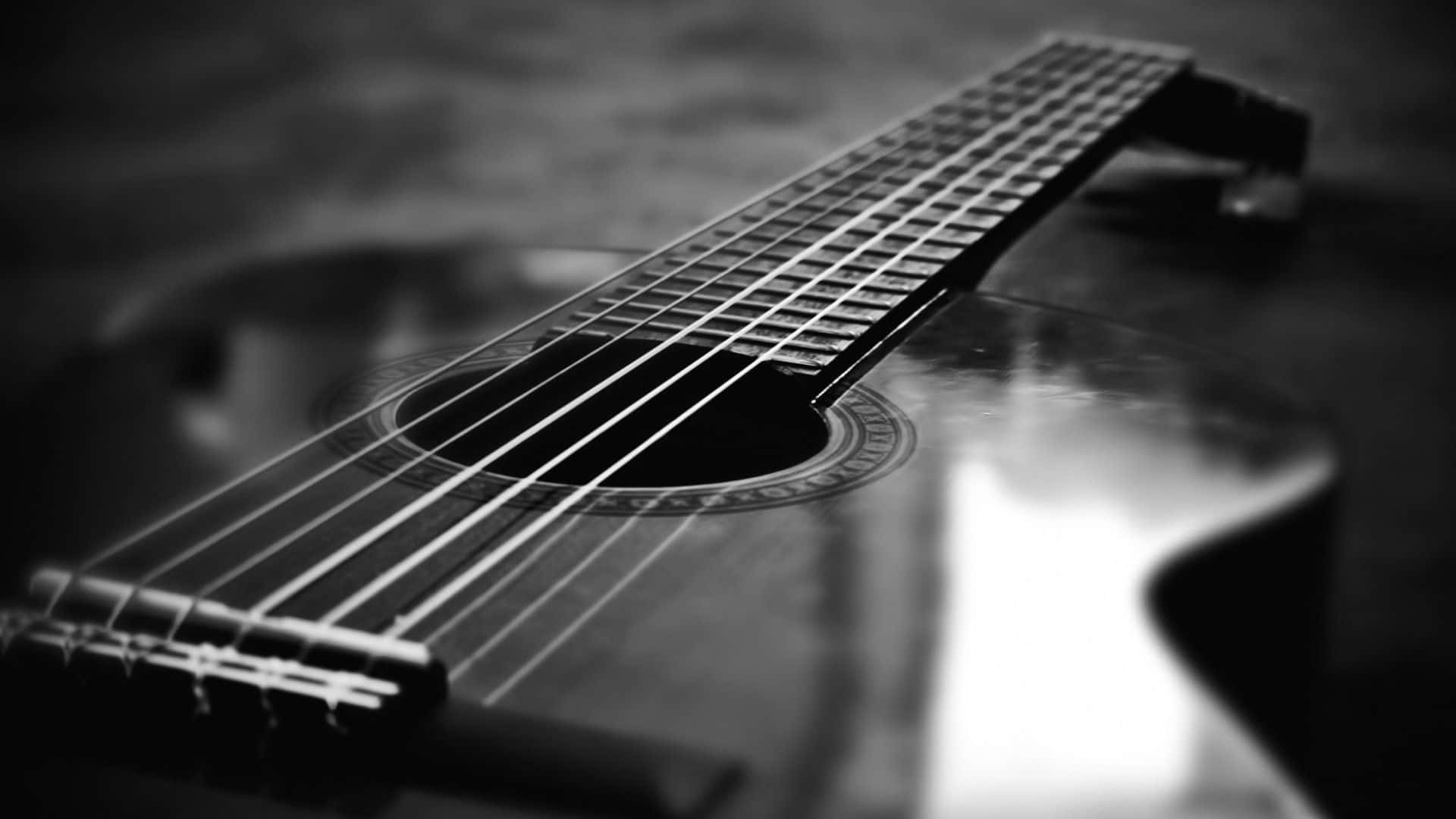 Serenity In Strings - Close-up Of A Classic Guitar
