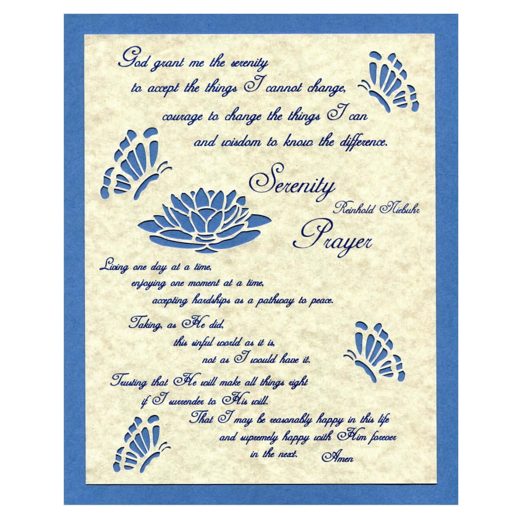Serenity Prayer On Textured Paper Wallpaper