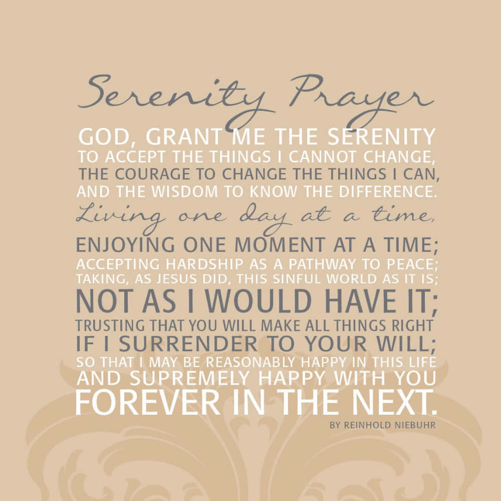 The Serenity Prayer Wallpaper