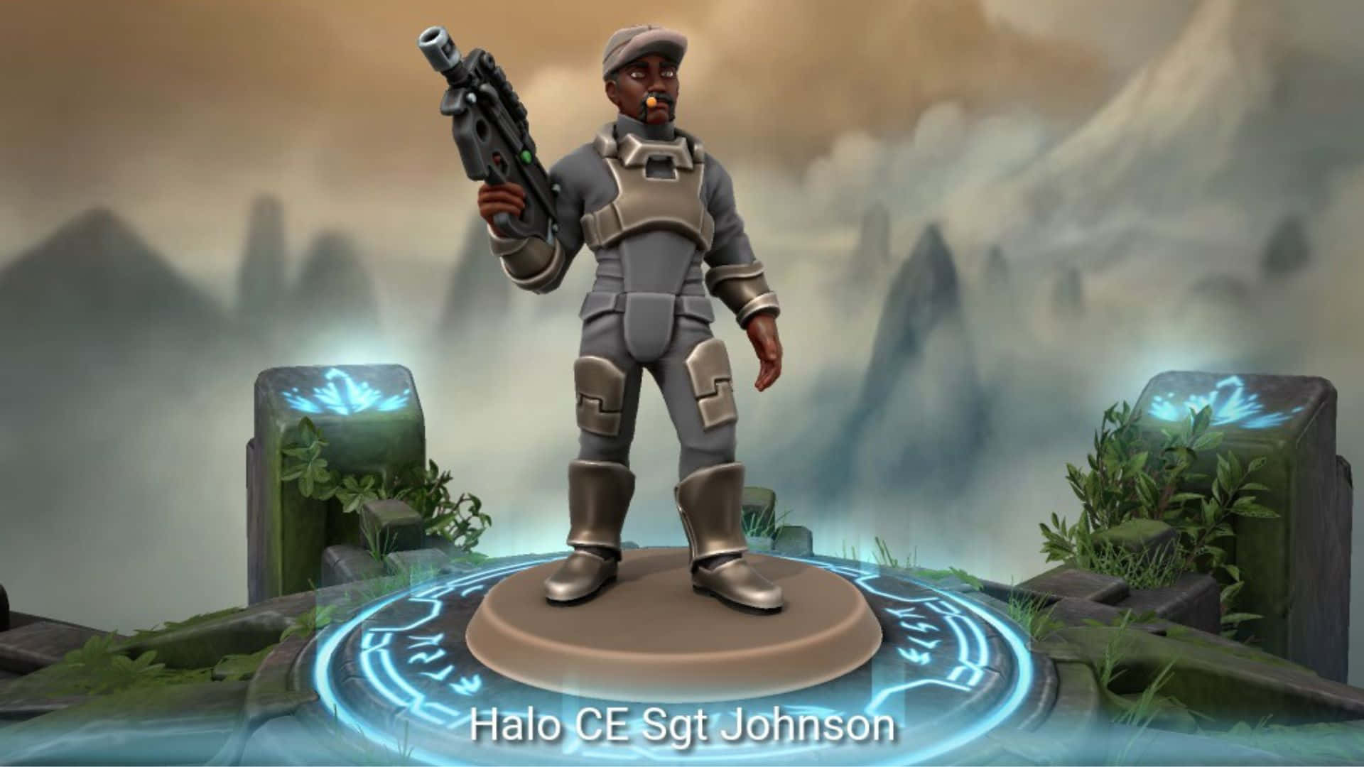 Sergeant Johnson, the fearless UNSC hero Wallpaper