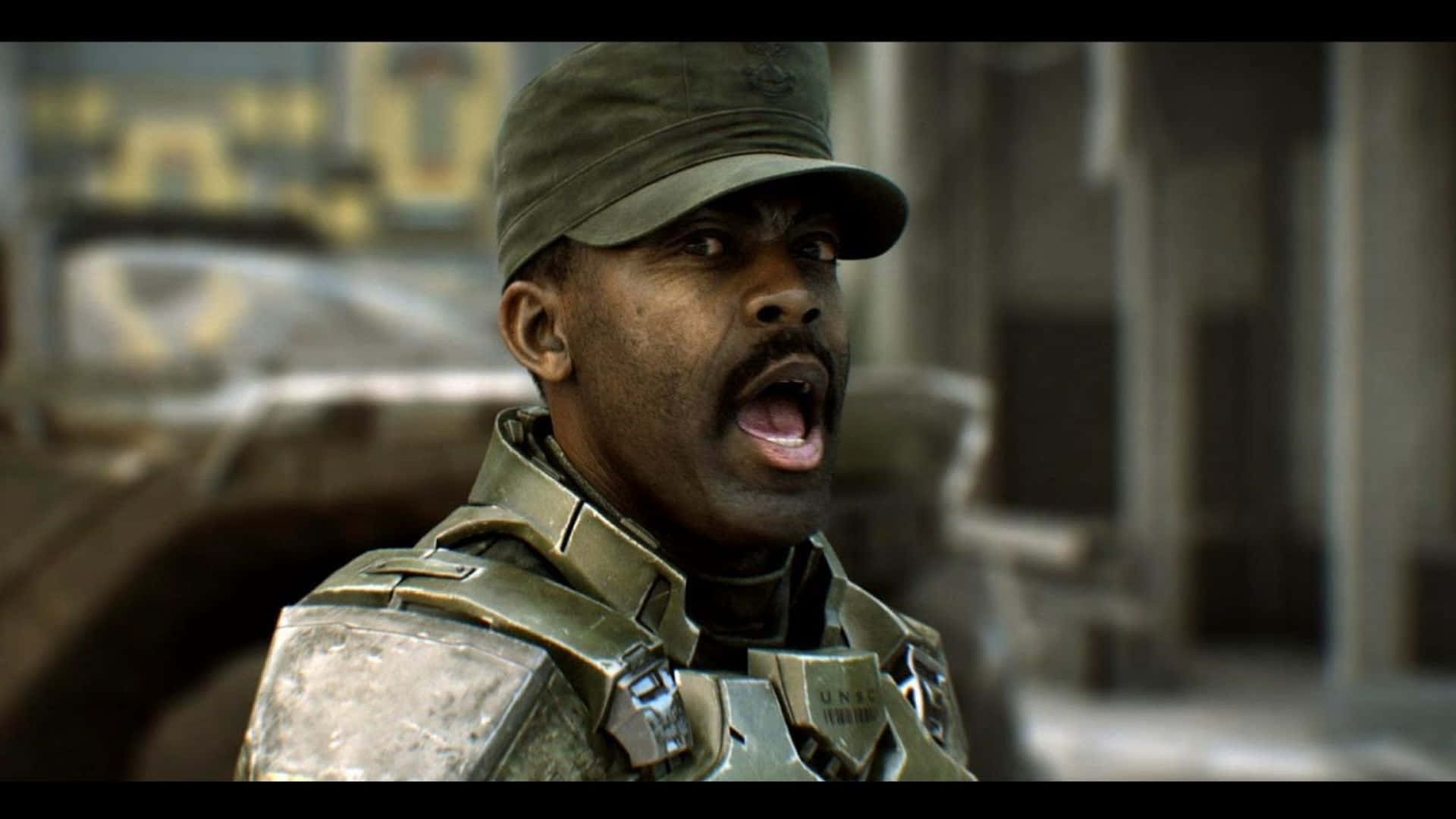 Captivating Sergeant Johnson: A True Leader in Action Wallpaper