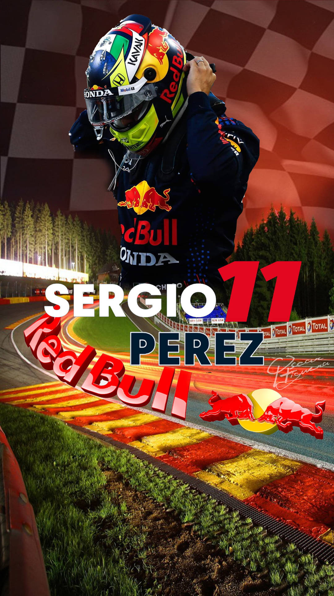 Sergio Perez Red Bull Racing 2020 Tapet Wallpaper