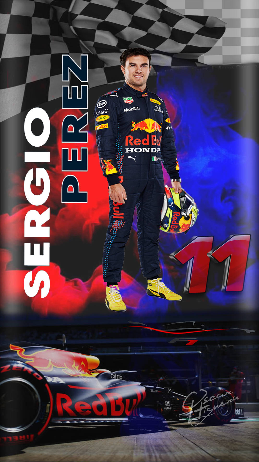 Sergio Perez Team Red Bull Wallpaper