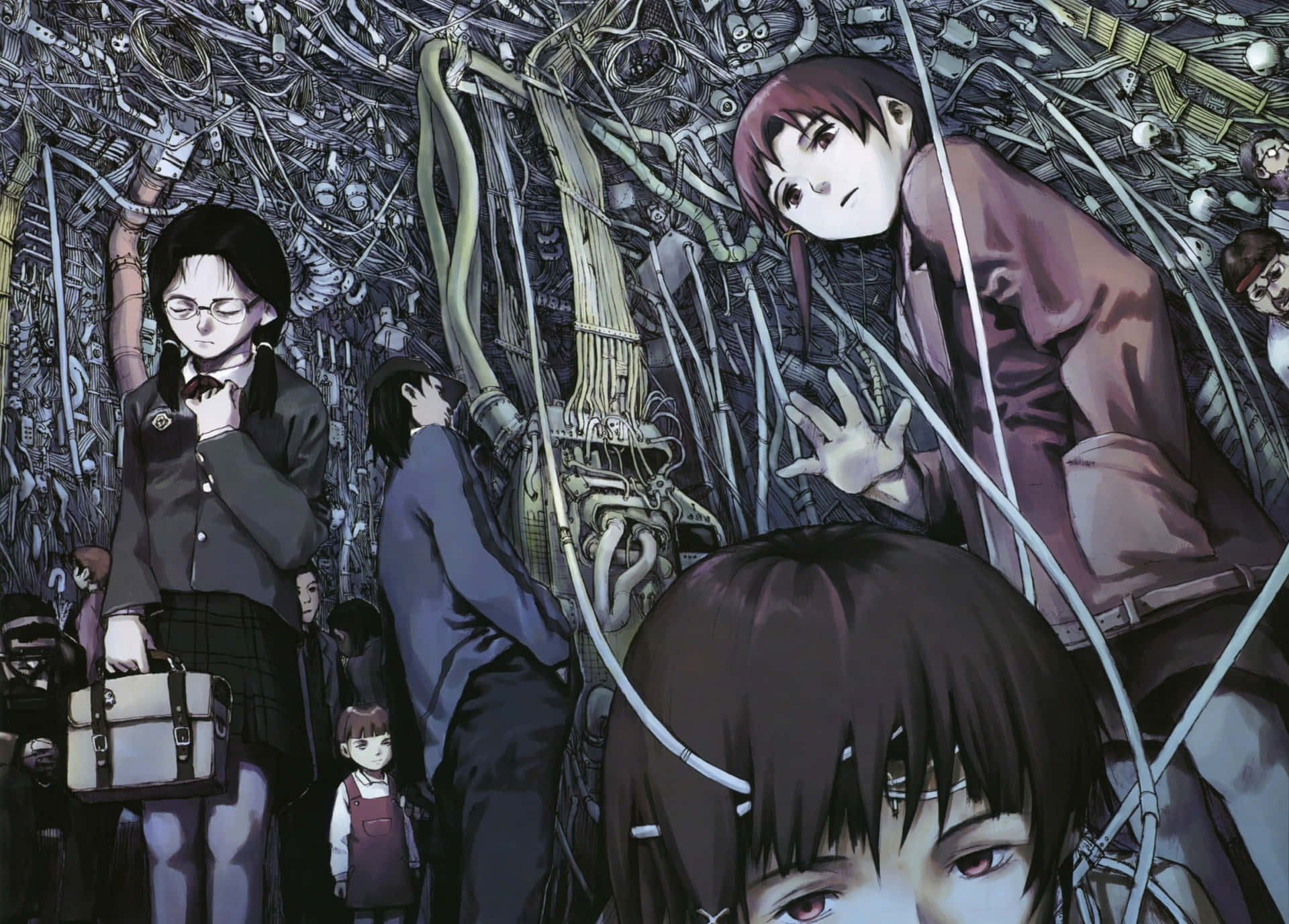 Discover The Technology, Mystery and Drama of Serial Experiments Lain Wallpaper