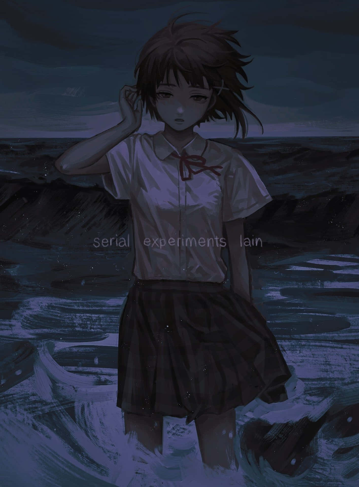 A Mysterious Day in the Digital World of Serial Experiments Lain Wallpaper