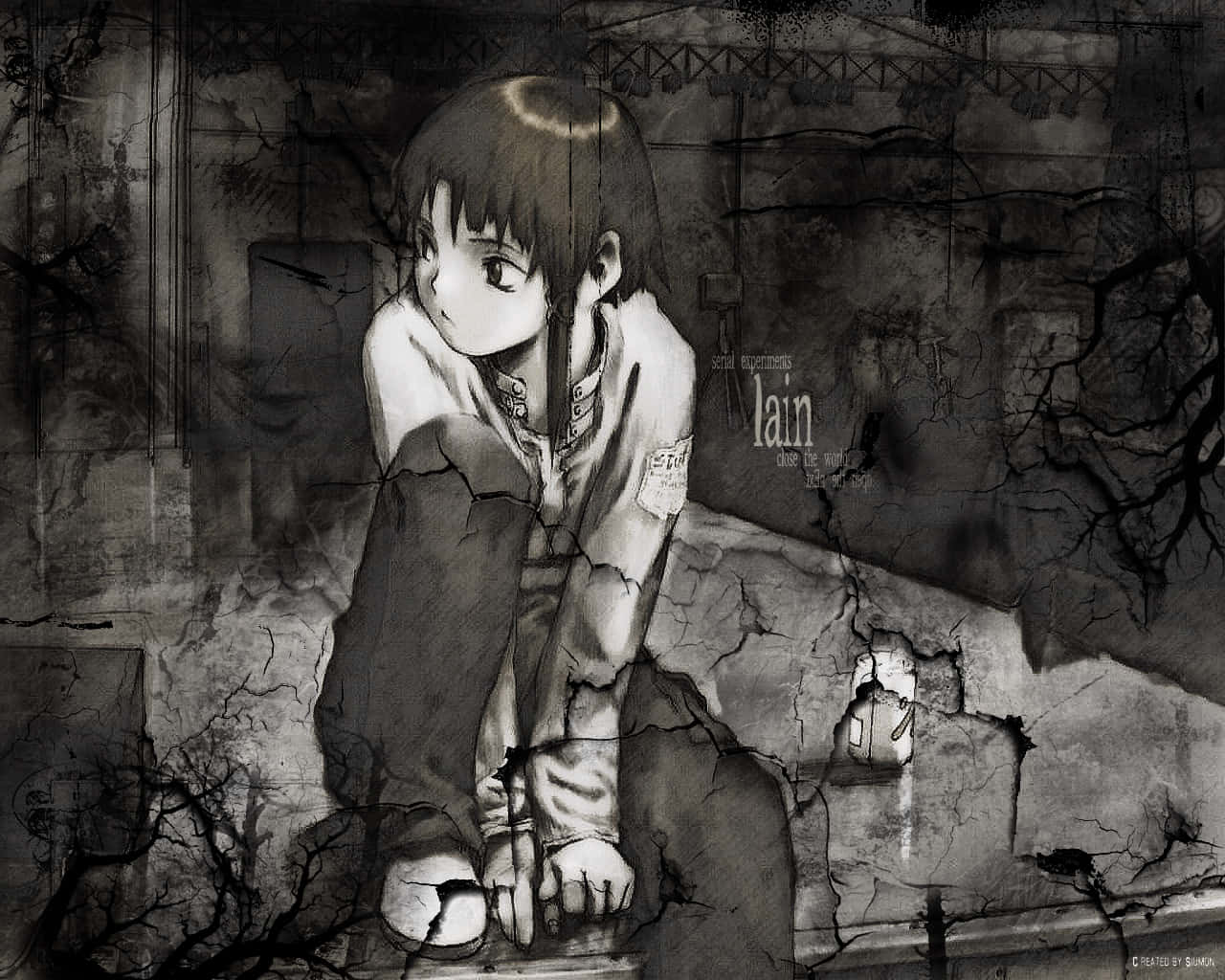 A still from Serial Experiments Lain Wallpaper