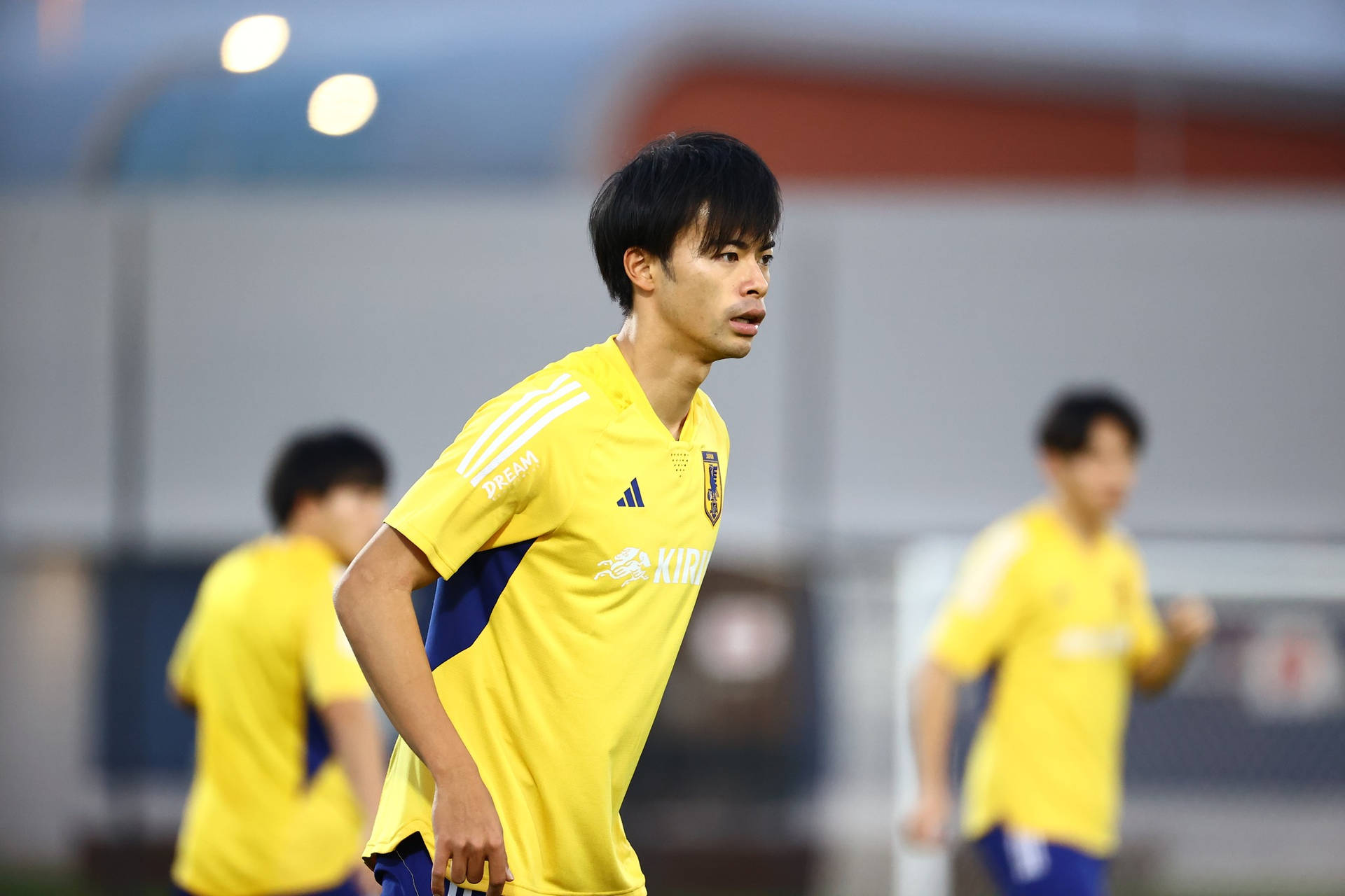 Serious Japan National Football Team Player Mitoma Picture