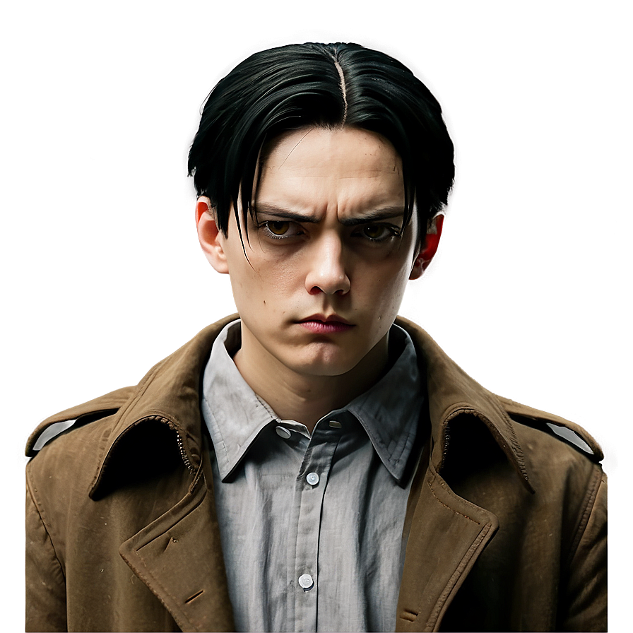 Serious Levi Ackerman Face Png 41 PNG