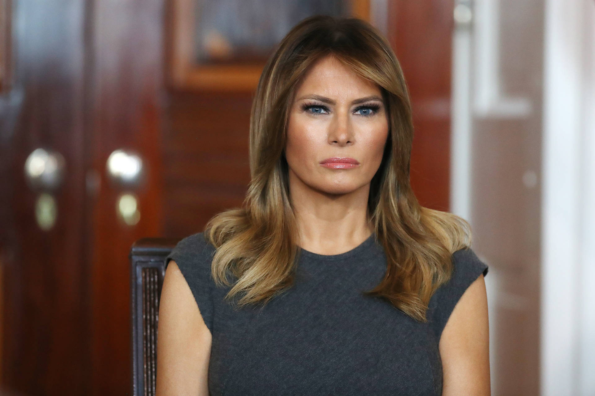 Melania Trump's skin-colored leather pants cause confusion