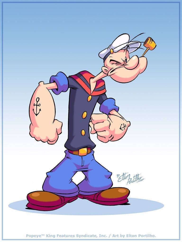 Serious Popeye The Sailor Man Wallpaper