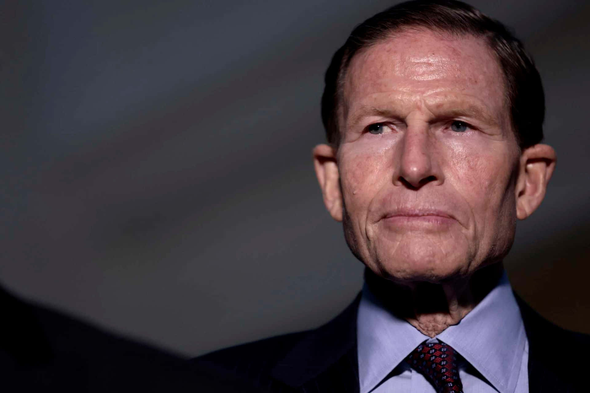 Serious Richard Blumenthal With Gray Backdrop Wallpaper