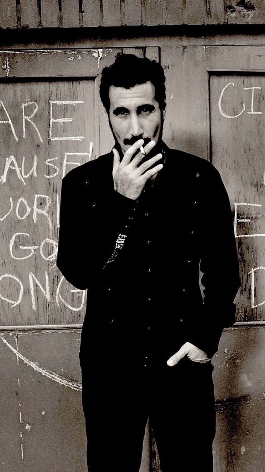 Serj_ Tankian_ Smoking_by_ Wall Wallpaper