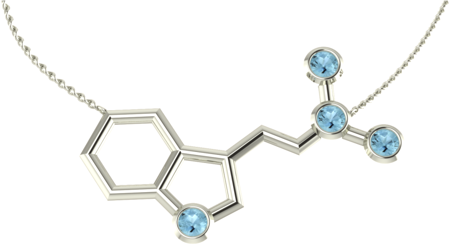 Serotonin Molecule Imitation Necklace PNG