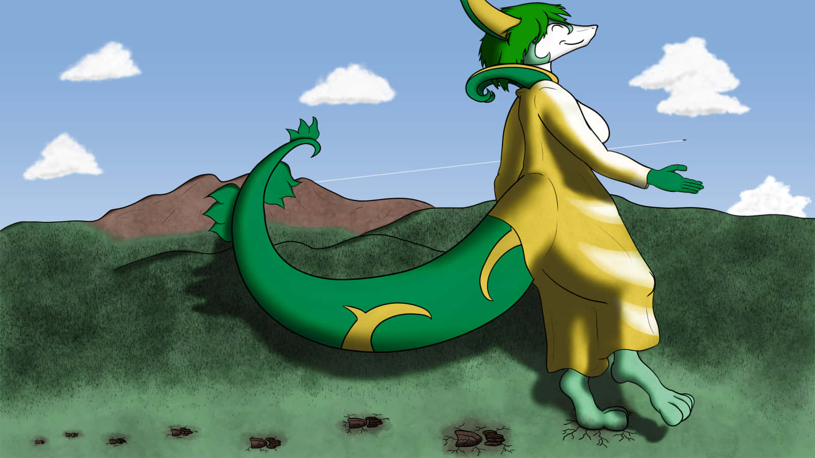 Serperior With Legs Wallpaper