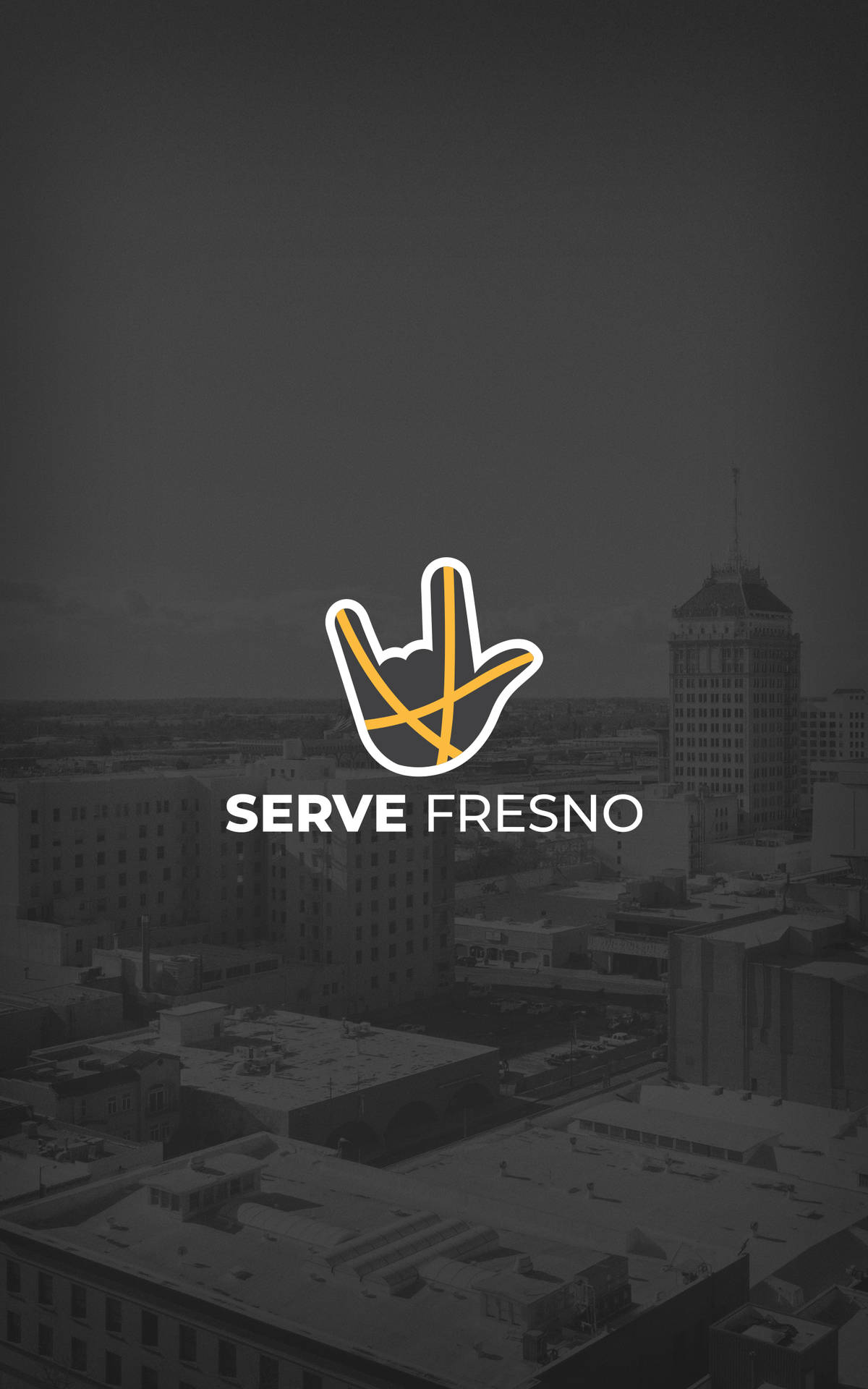 Serve Fresno Symbol On Monochrome Photo Wallpaper