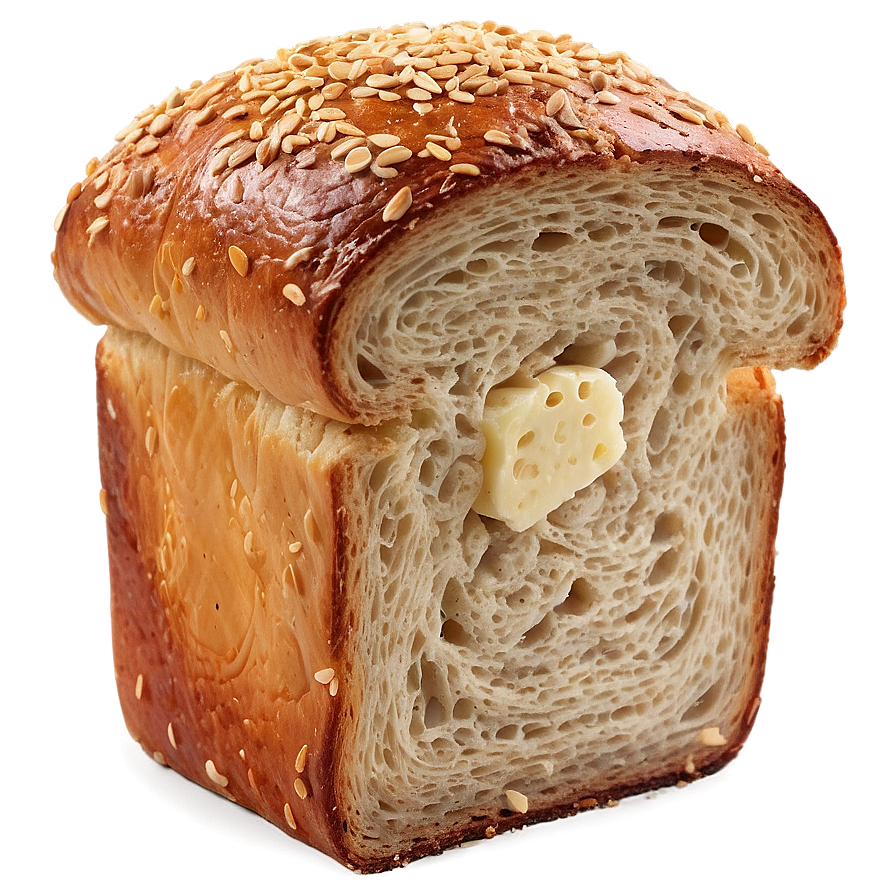 Sesame Bread Slice Png 06132024 PNG