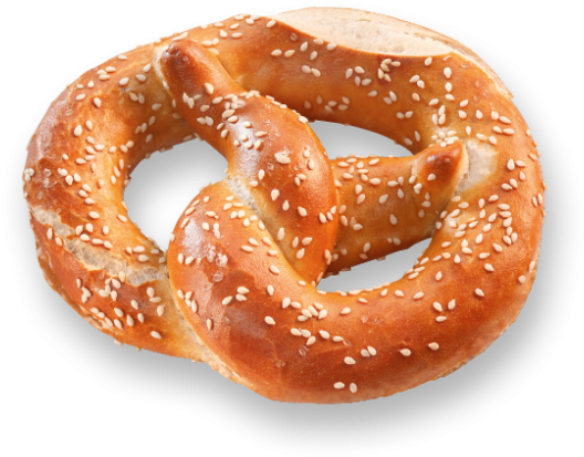 Sesame Seed Pretzel Top View.png PNG