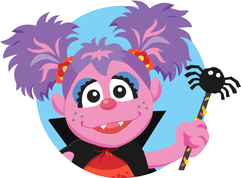 Sesame Street Character Abby Cadabby Halloween PNG