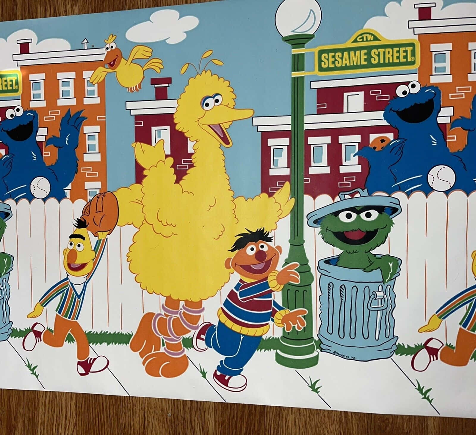 Sesame Street Characters Having Fun Wallpaper