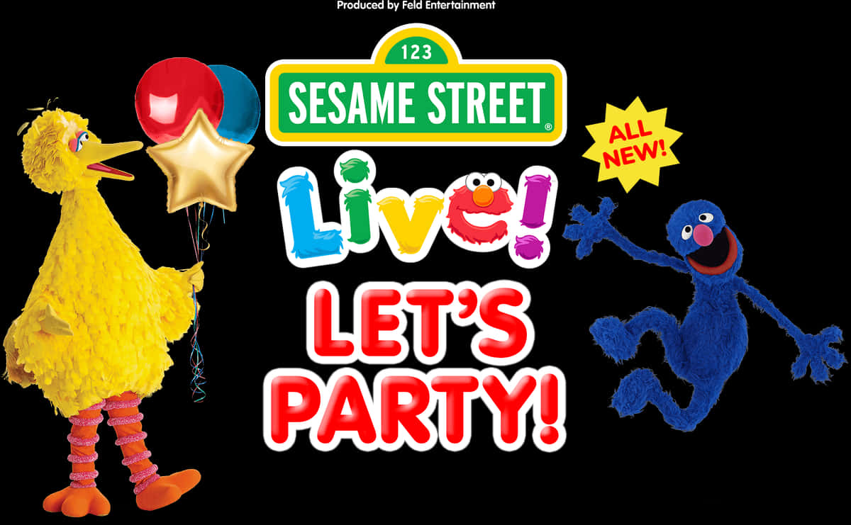 Sesame Street Live Lets Party Advertisement PNG