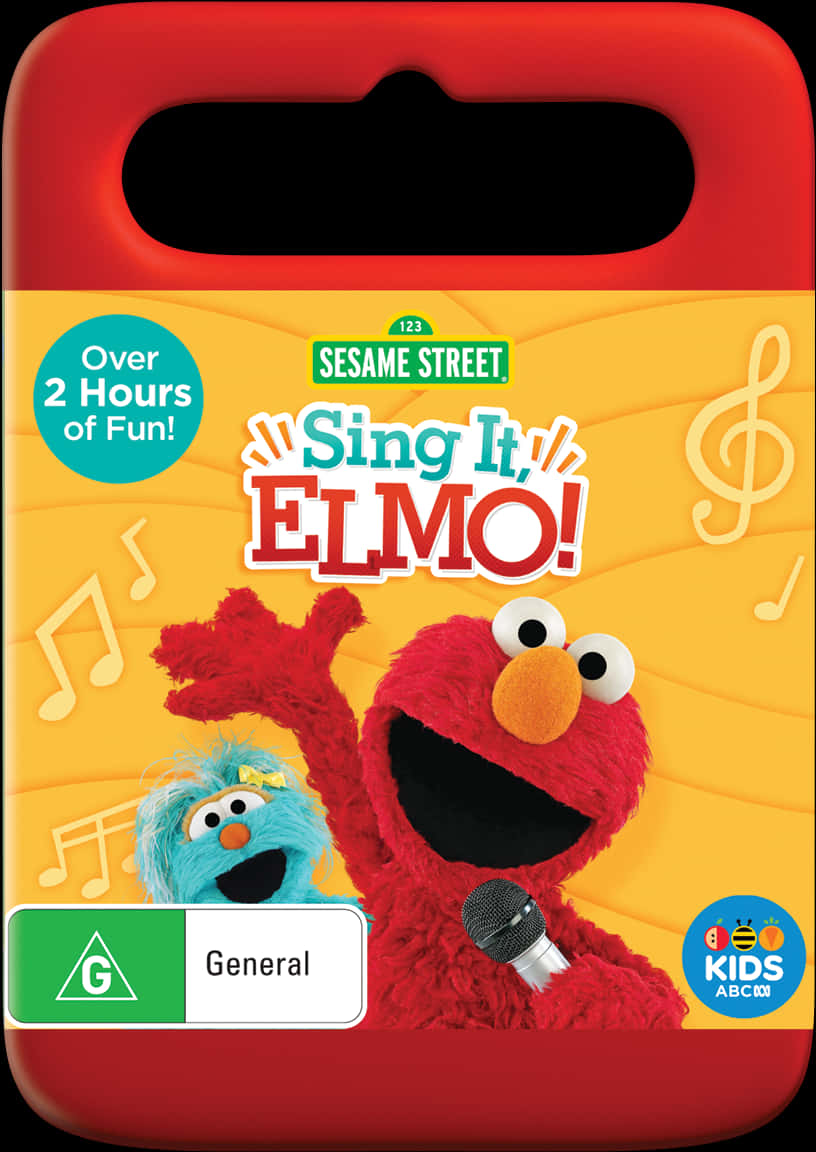Sesame Street Sing It Elmo D V D Cover PNG