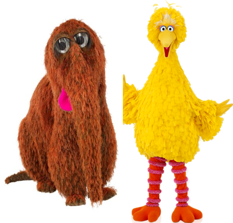 Sesame Street Snuffleupagusand Big Bird PNG
