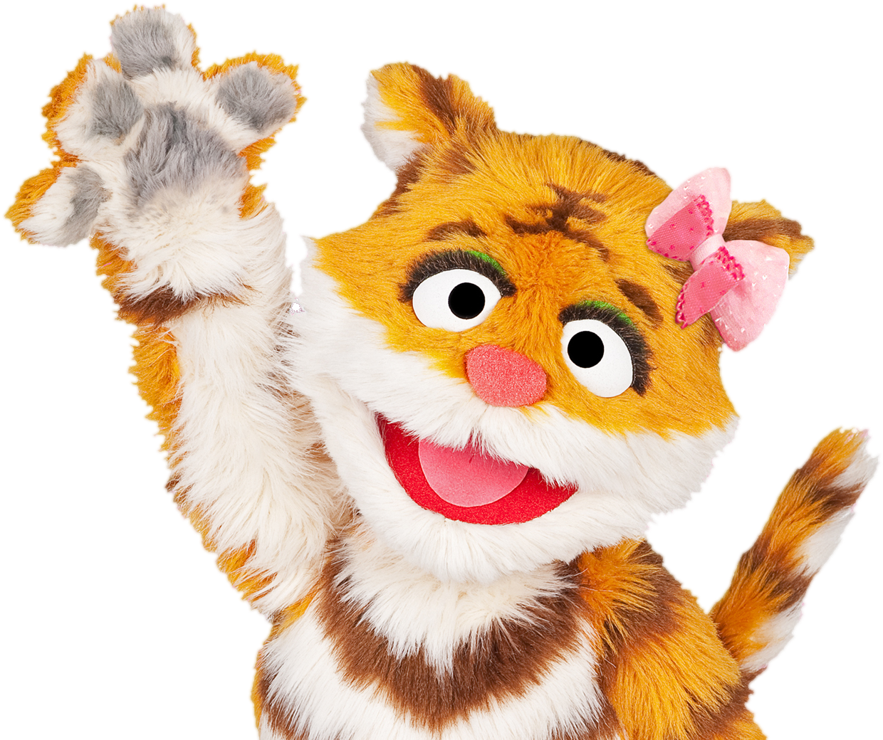 Sesame Street Tiger Character Waving PNG