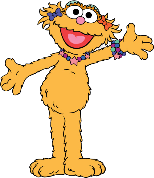 Sesame Street Zoe Character PNG