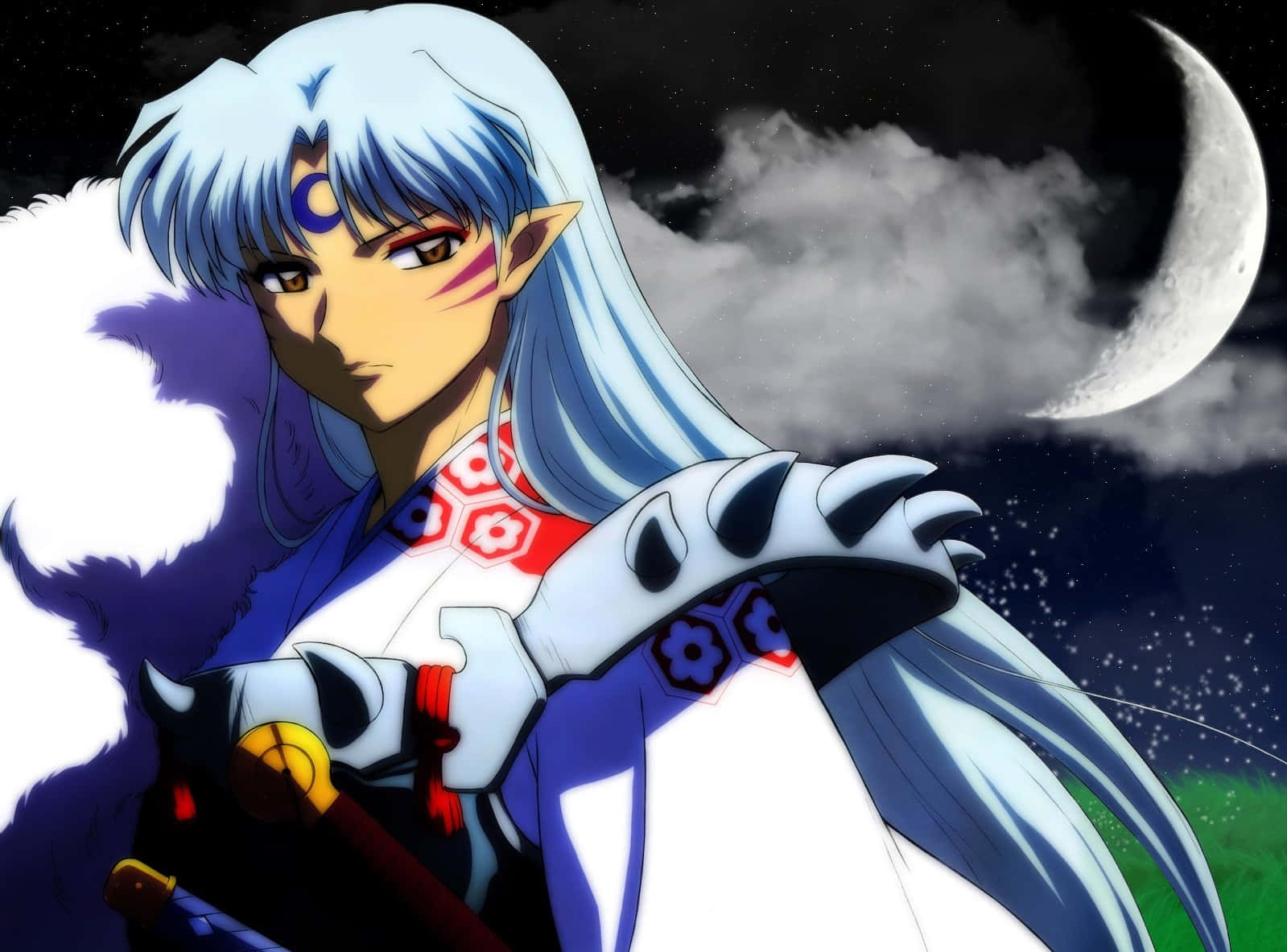 The Mighty Sesshomaru Unleashes His Power Wallpaper