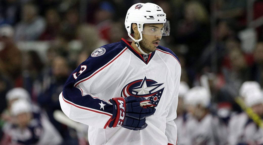 Seth Jones Squeezing Jersey With Right Hand Wallpaper