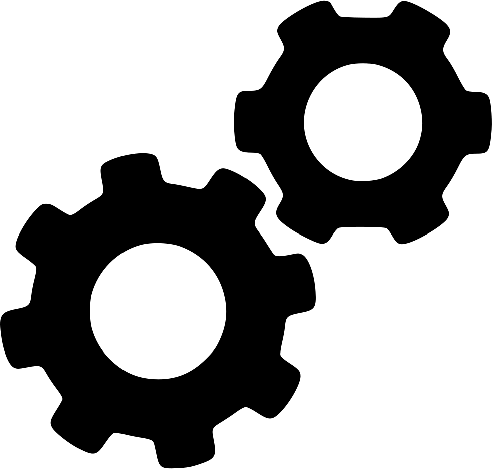 Settings Gear Icon Black PNG