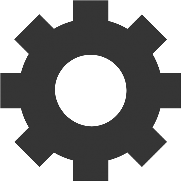 Settings Gear Icon Vector PNG
