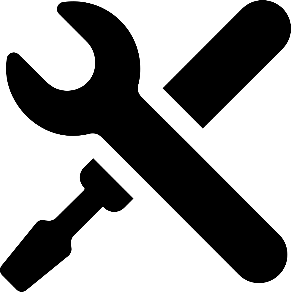 Settings Wrench Screwdriver Icon PNG