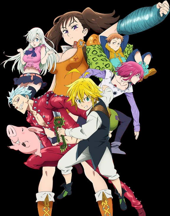 Seven Deadly Sins Anime Characters PNG