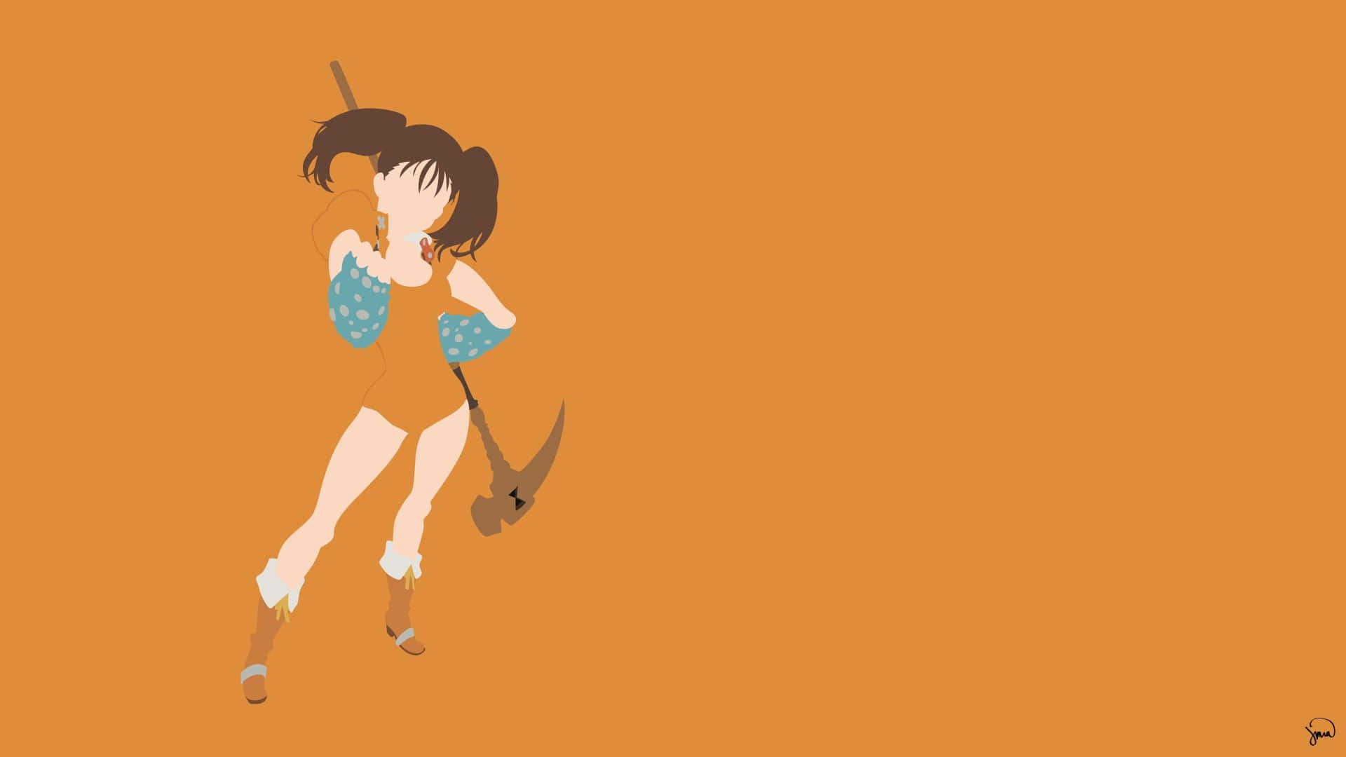 Diane, the Serpent Sin of Envy from Seven Deadly Sins in a striking pose Wallpaper