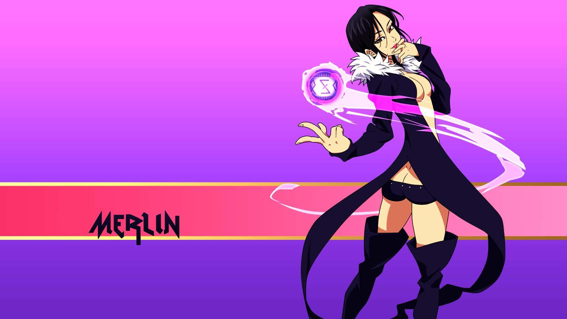 Mysterious Sorceress Merlin from the Seven Deadly Sins Anime Wallpaper