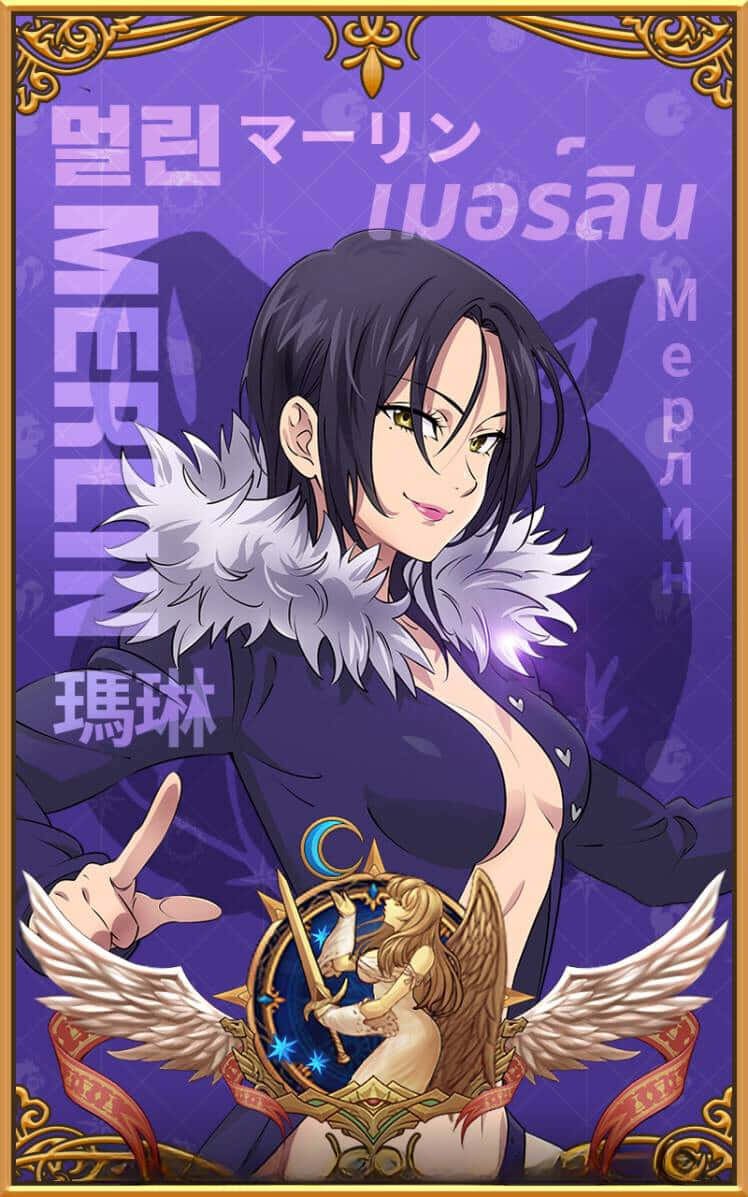 Merlin 7 Deadly Sins Kawaii Card Weatherproof Anime Sticker 6