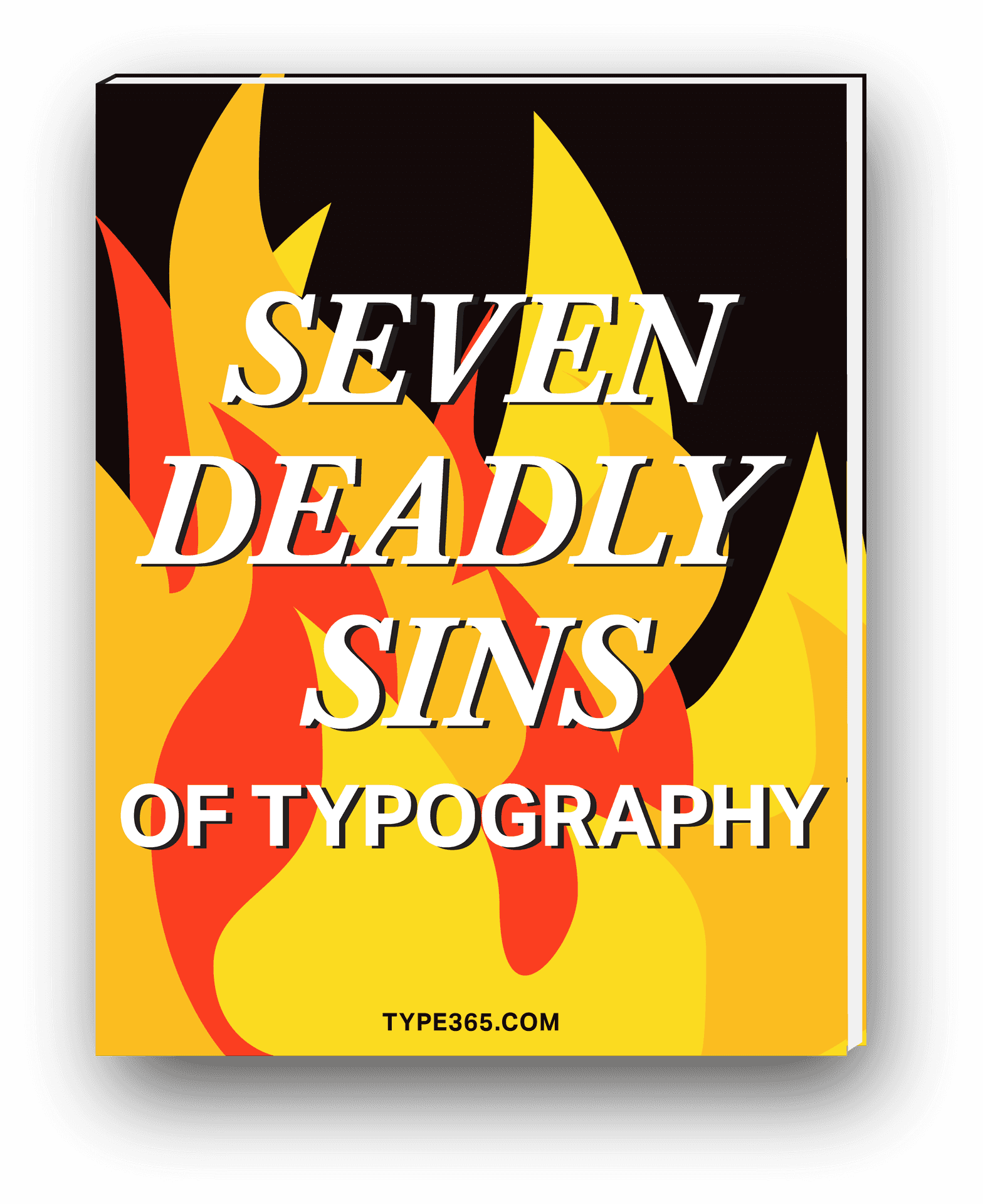 Seven Deadly Sinsof Typography Book Cover PNG