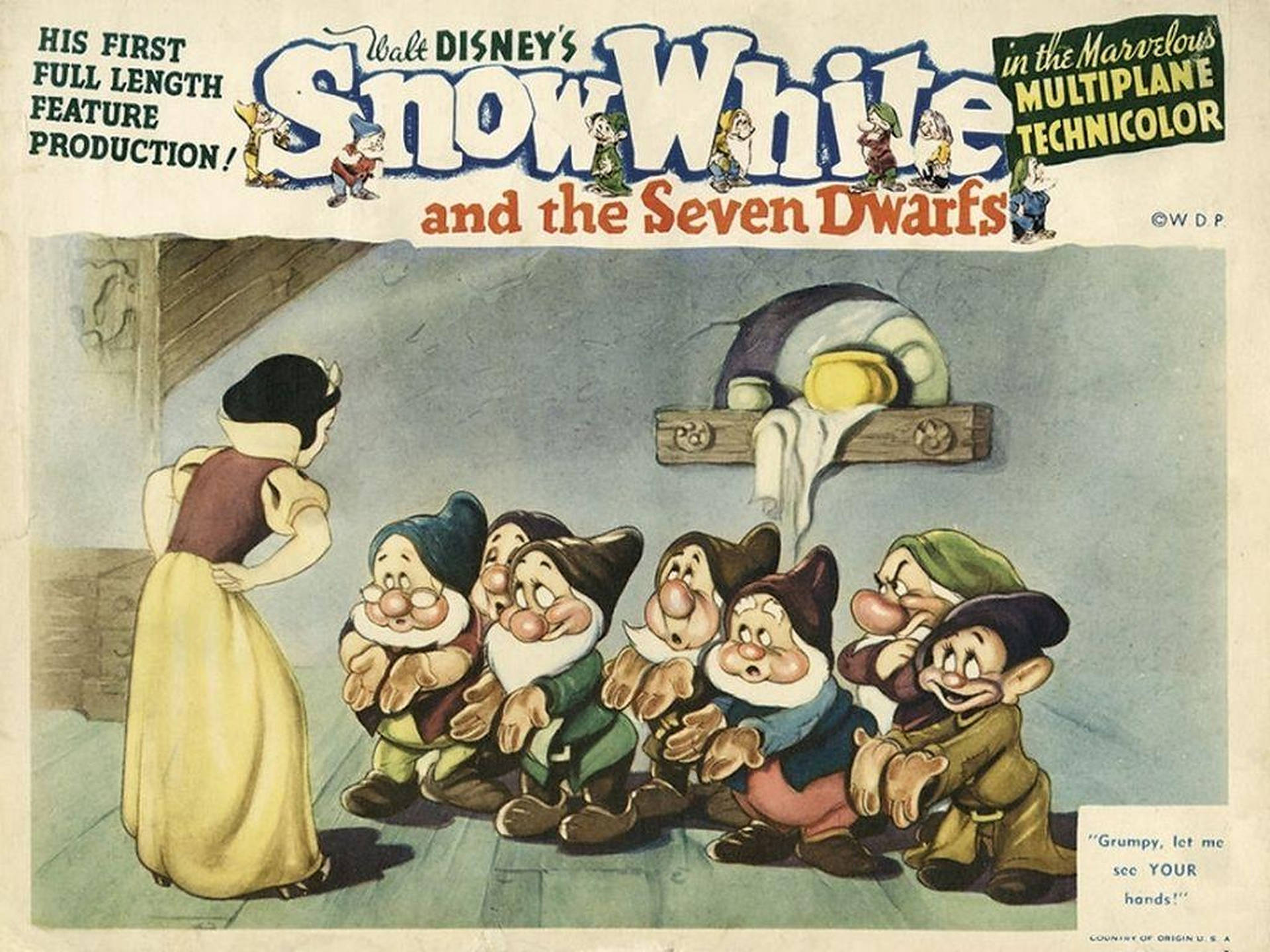 Seven Dwarfs Newspaper Background