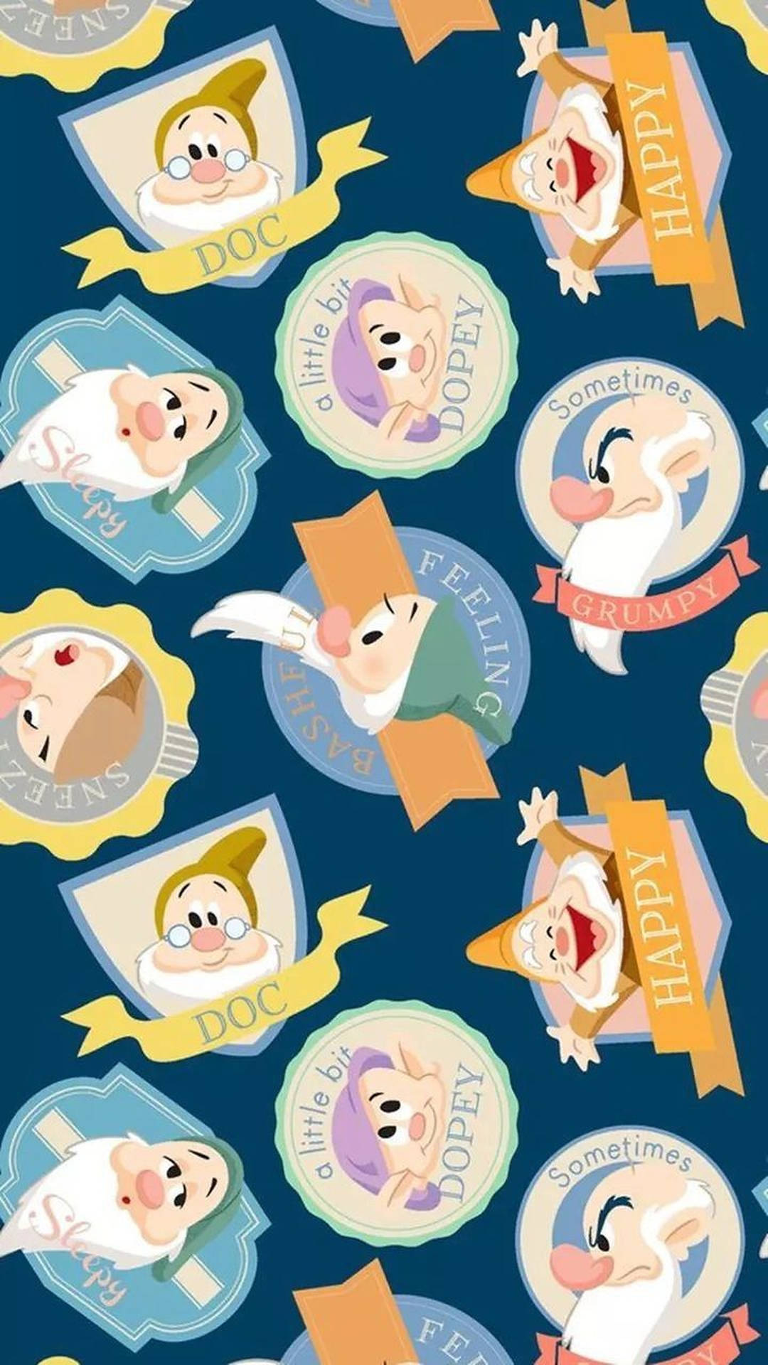 Seven Dwarfs Stickers Background