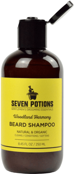 Seven Potions Beard Shampoo Bottle PNG
