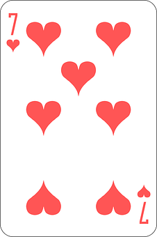 Sevenof Hearts Playing Card PNG