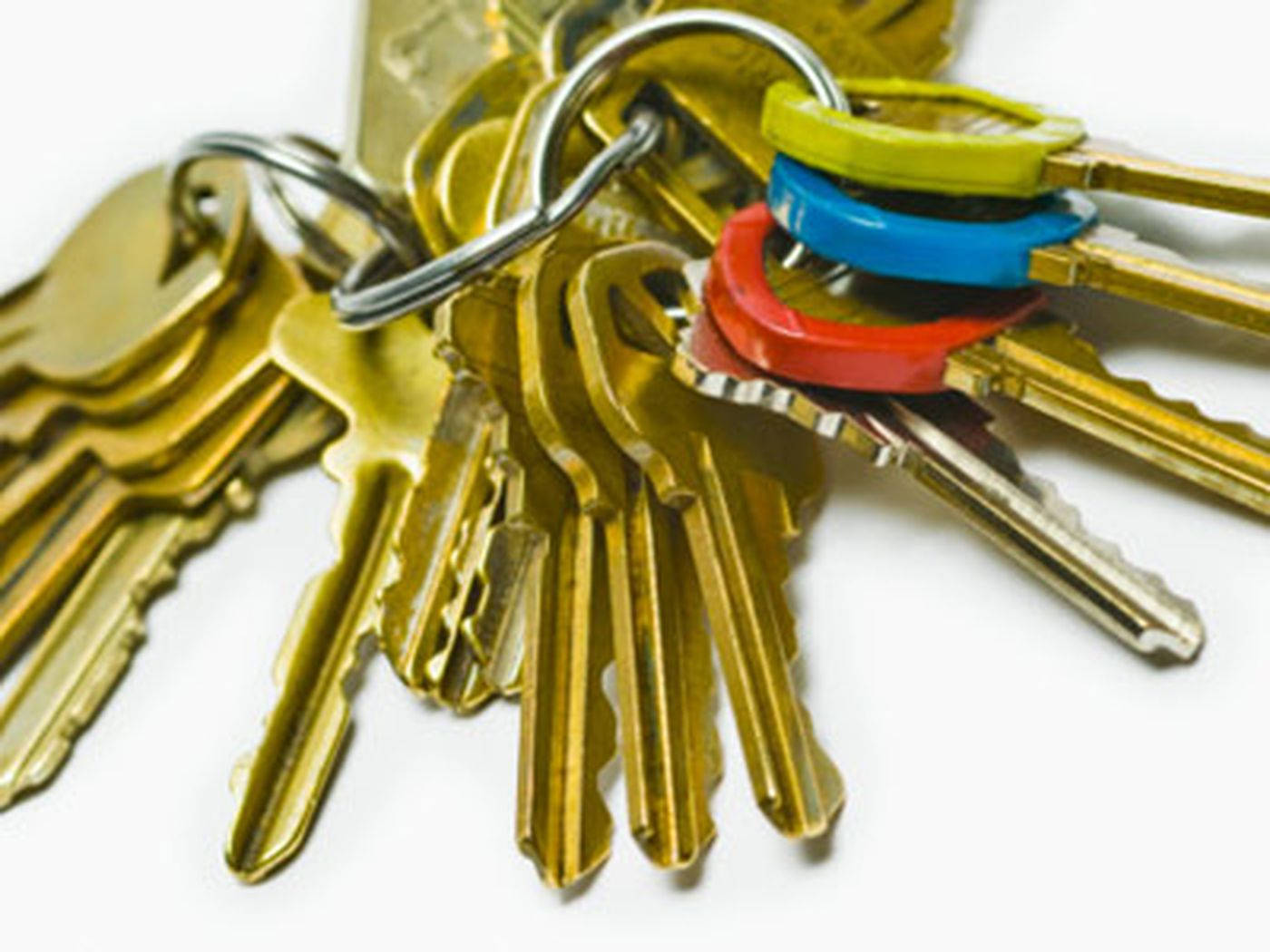 Diverse Set of Keys Attached to a Key Ring Wallpaper