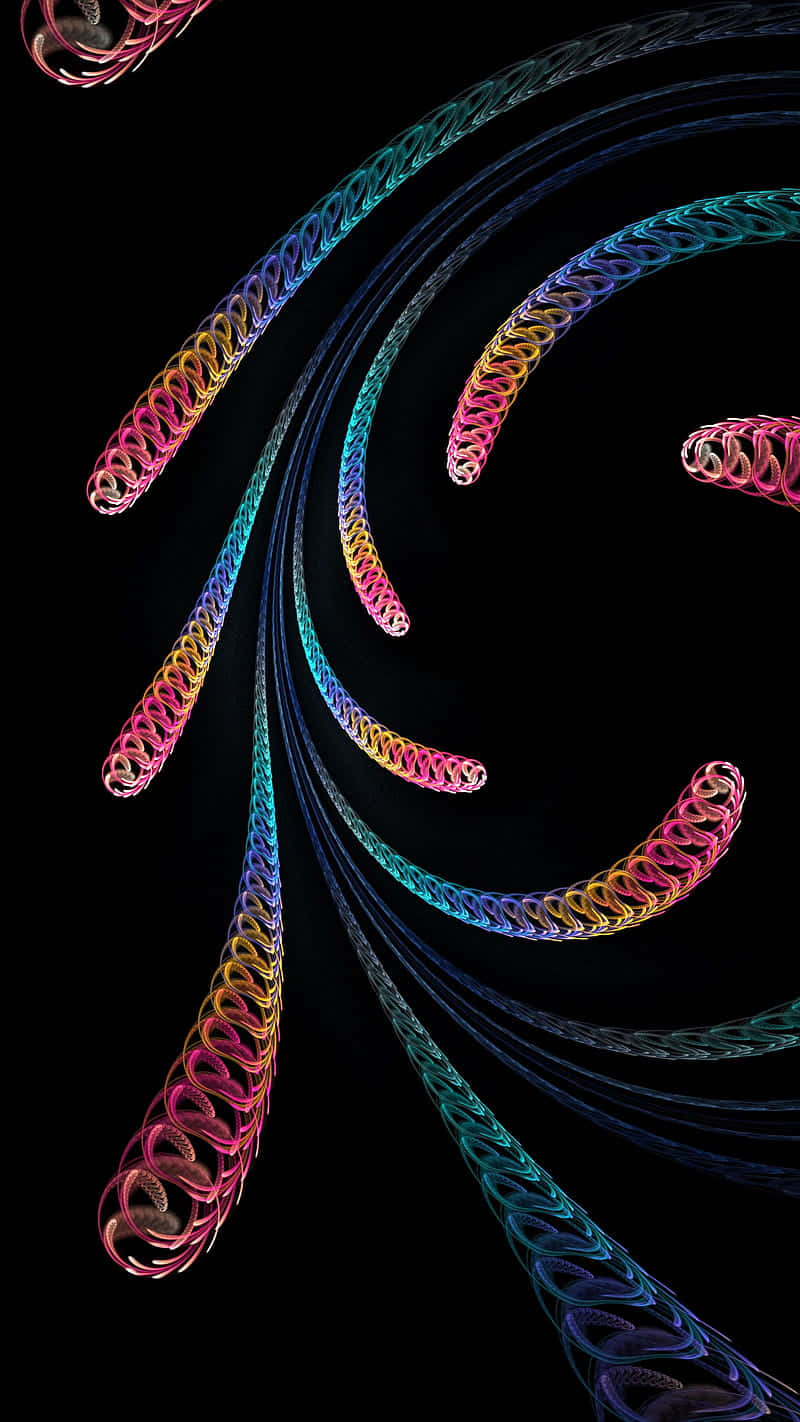 Several Rainbow Swirls Wallpaper