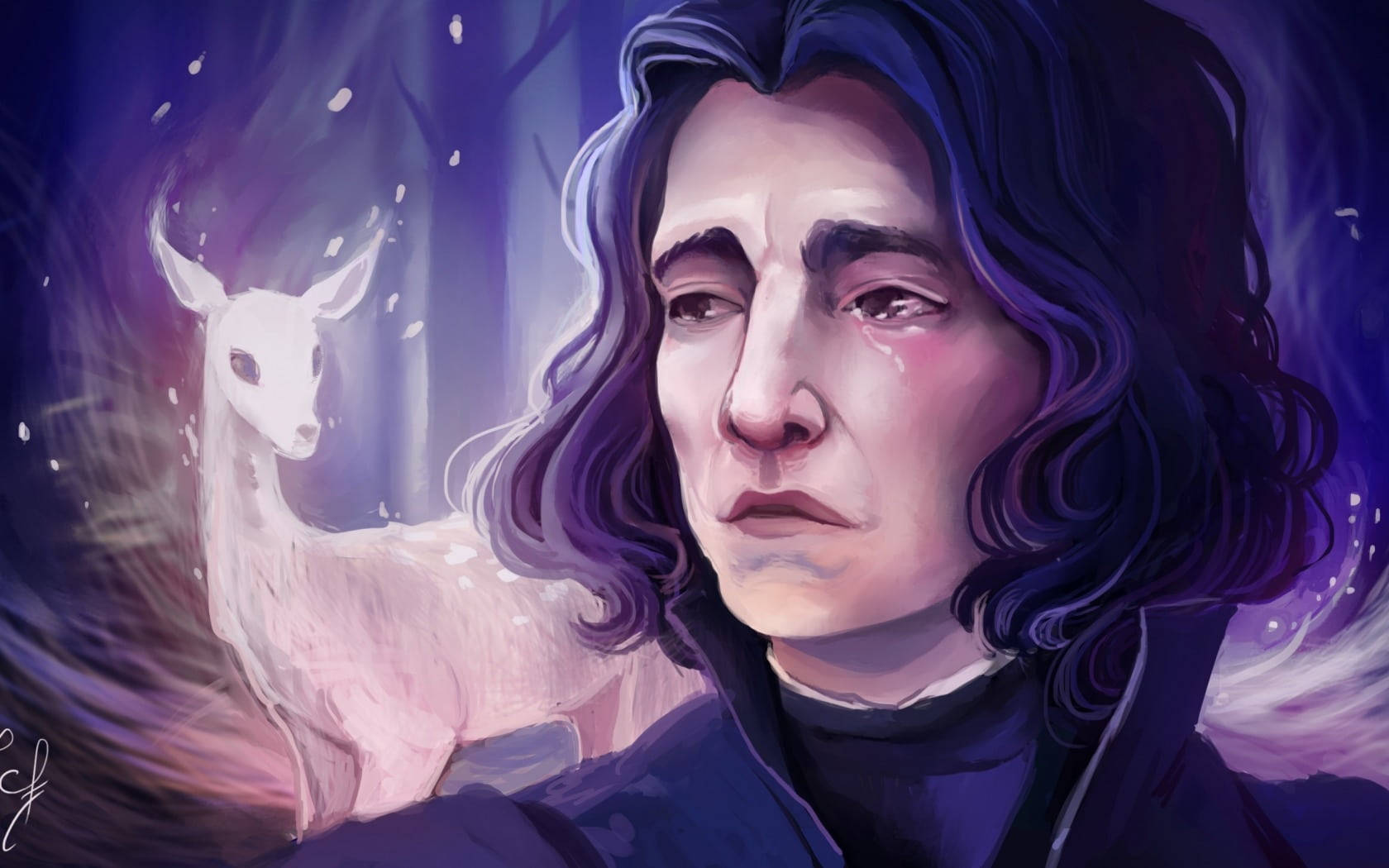 Severus Snape Sad Doe Wallpaper