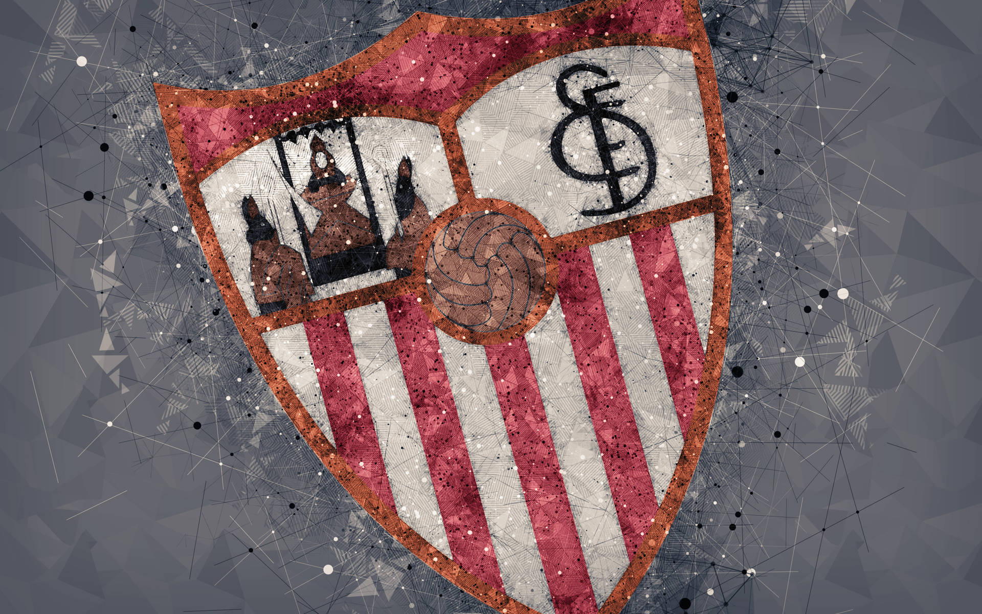 Sevilla FC i mosaikform tapet Wallpaper